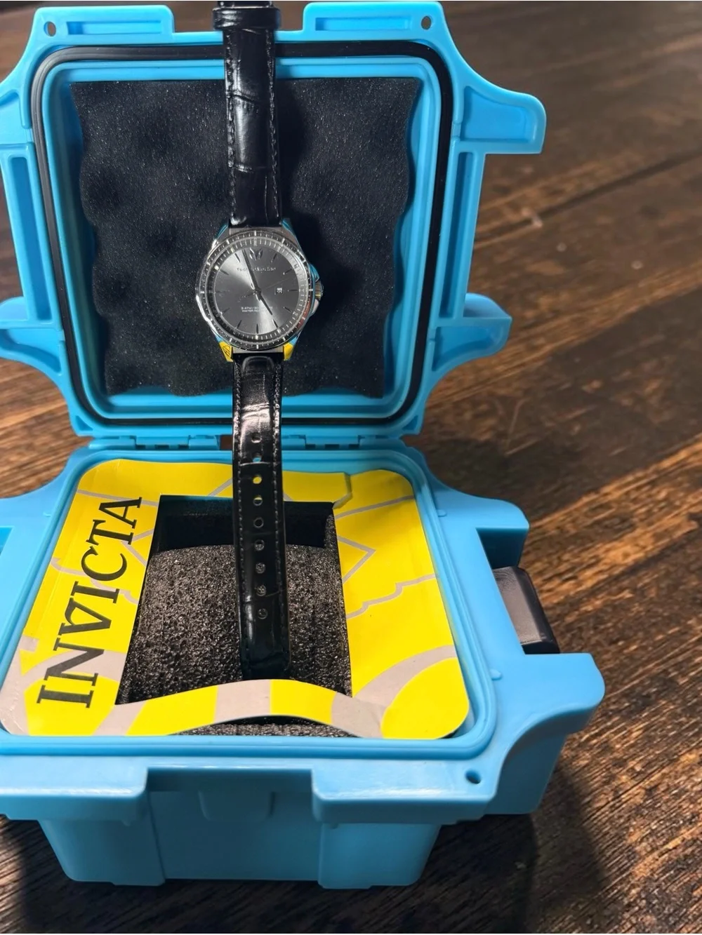 Invicta - Techno marine- NEw!  Watch Case in Bright Blue with Black